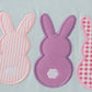 Blue Easter Bunny Applique Girl Set