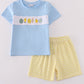 Yellow Bunny Egg Embroidery Boy Set