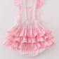 Pink Easter Bunny Applique Stripe Girl Bubble