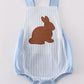 Blue Easter Bunny Applique Stripe Boy Bubble