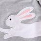 Grey Easter Bunny Applique Boy Set