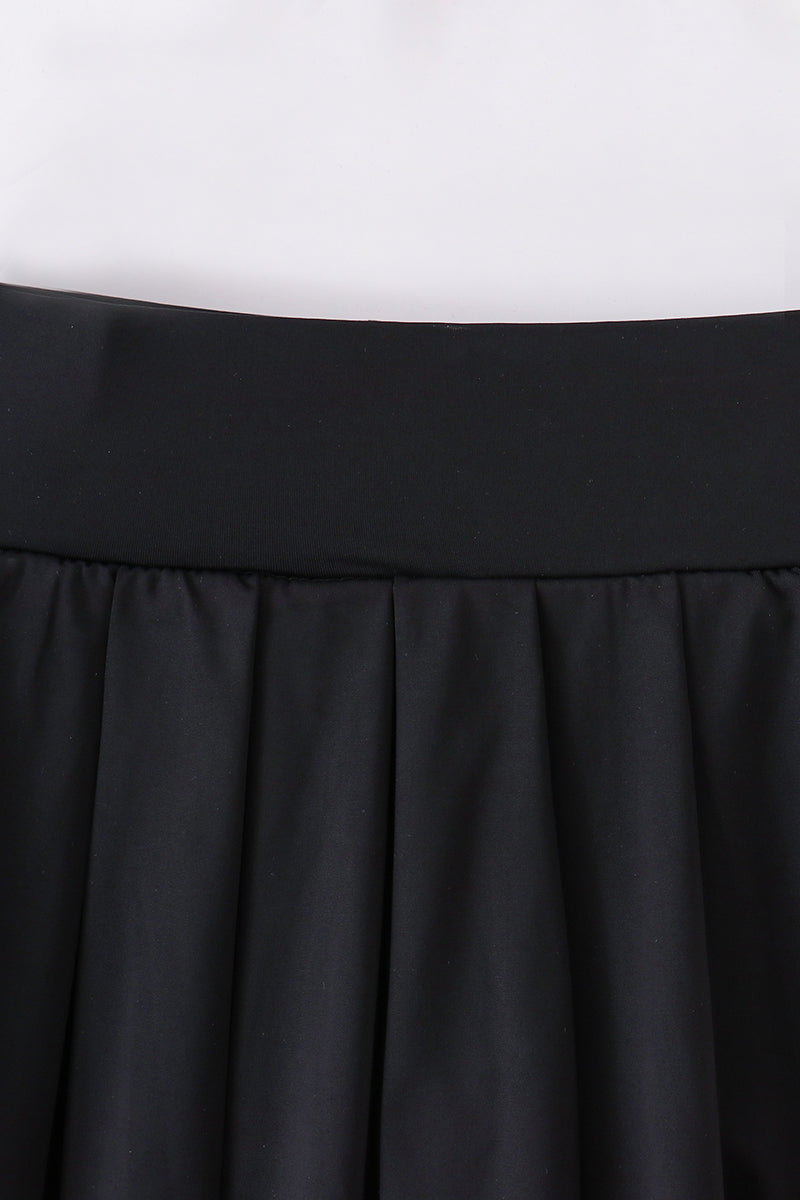 Black Pleats Active Mom & Me Skorts