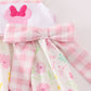 Pink Floral Mouse Embroidery Girl Bloomer Set