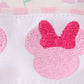 Pink Floral Mouse Embroidery Girl Bubble