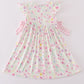 Pink Floral Mouse Embroidery Girl Dress