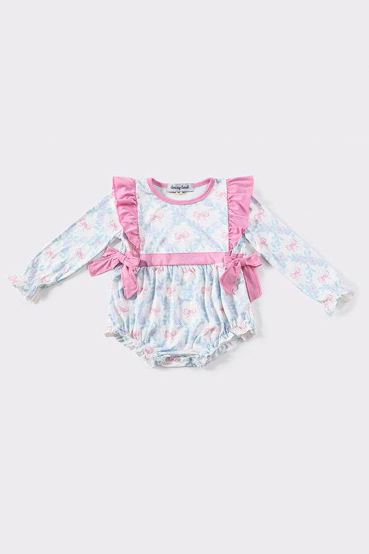 Pink Bow Print Girl Bubble