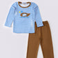 Brown Duck Applique Boy Set