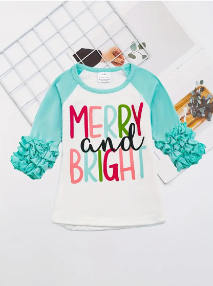 Merry & Bright Ruffle Top