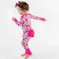 No Place Like Home Pink Convertible Footies w/Ruffle