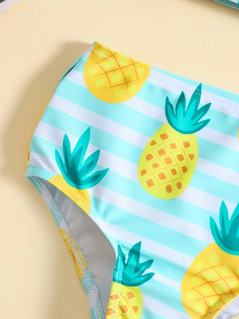 Pineapple Passion: 2-Piece Swim Set