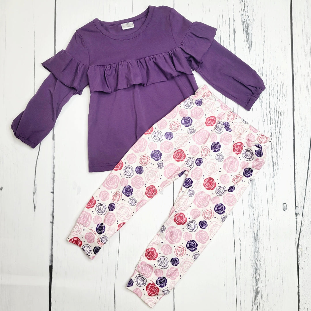 Plum & Roses Pants Set