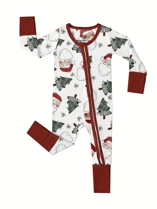 Red Santa Bamboo Convertible Romper