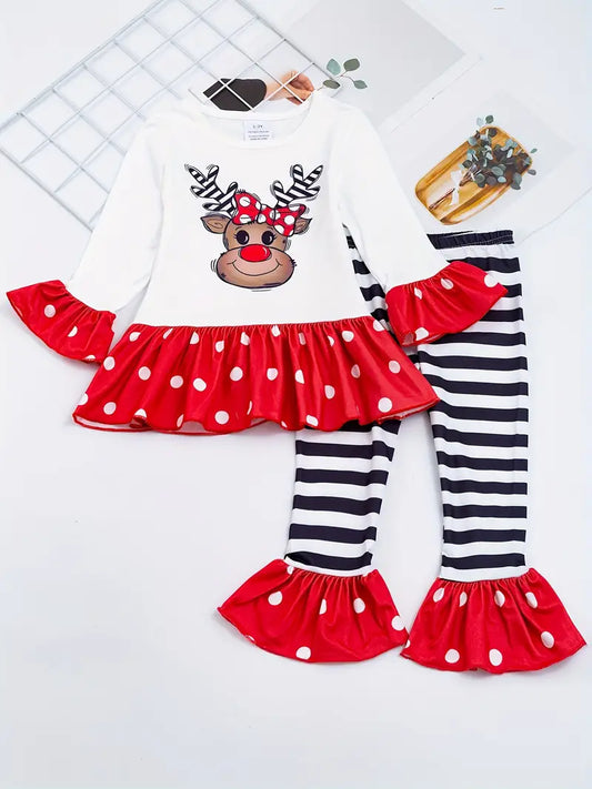 Reindeer Polka Dot Outfit