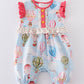 Platinum Balloon Print Ruffle Girl Romper