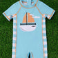 Sailboat Summer Boys Rash Guard