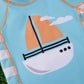 Sailboat Summer Boys Rash Guard