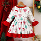 Santa's Reindeer Ruffle Dress