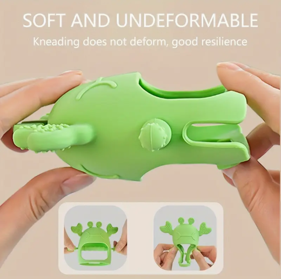 Silicone Soft Teething Crab Rattle Toy