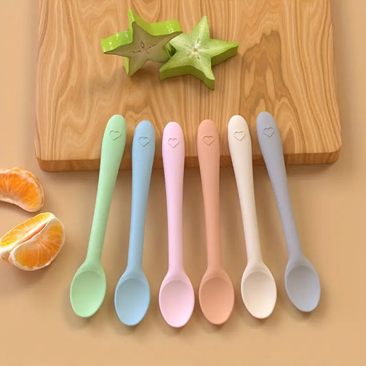 Silicone Flexible Baby Spoons, 6-Piece Set