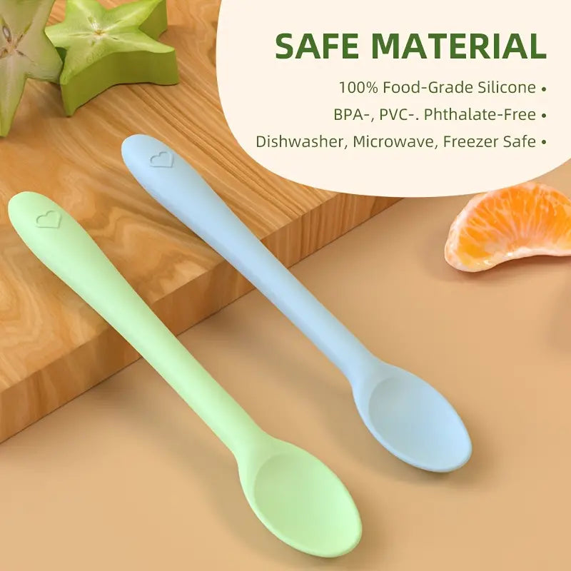 Silicone Flexible Baby Spoons, 6-Piece Set