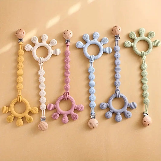 Silicone Teether & Clip Set