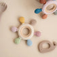 Silicone Wooden Rudder Teether Ring