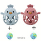 Silicone Teething Chicken & Bell Toy