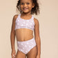 Moon Print 2Pc Girl Swimsuit