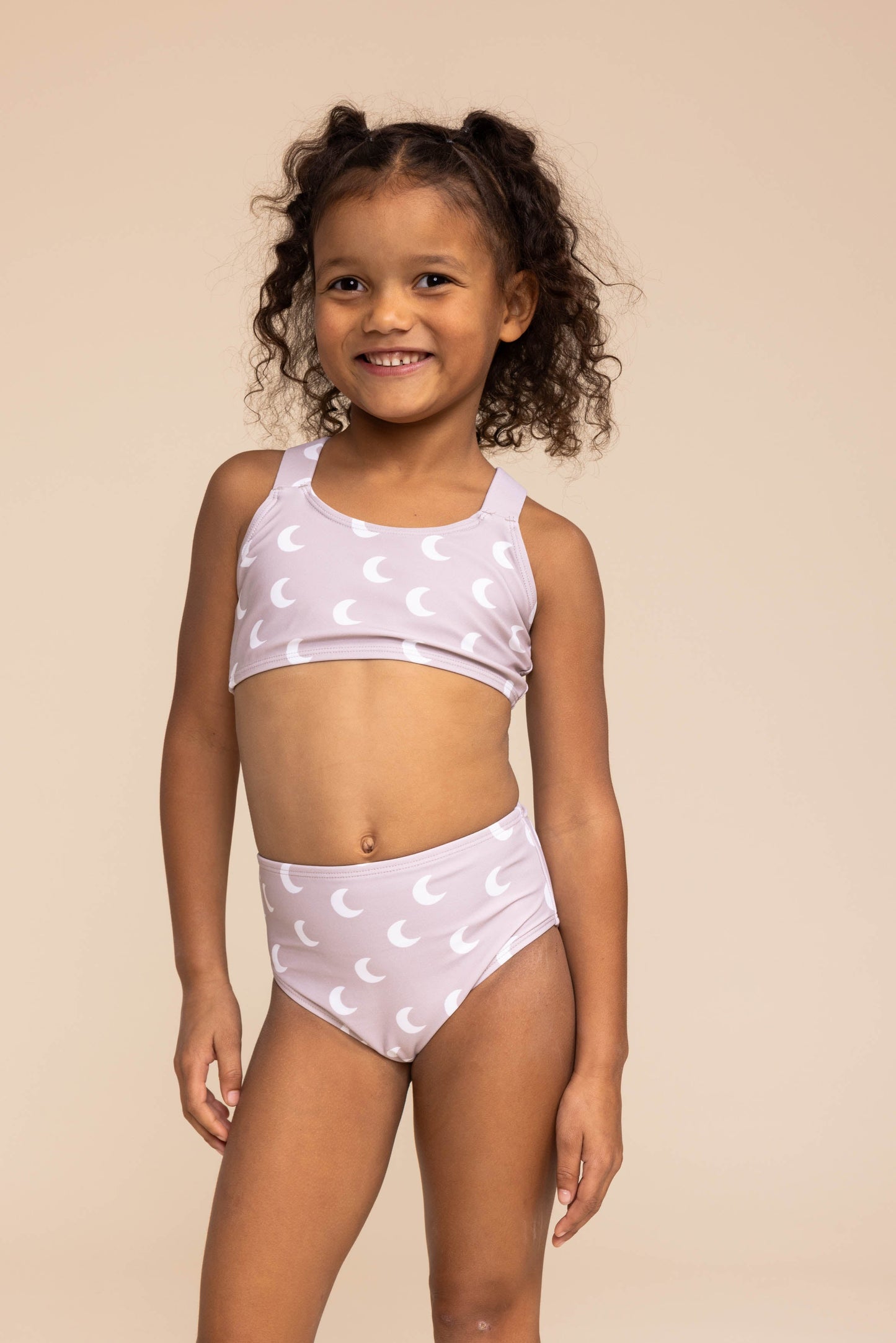 Moon Print 2Pc Girl Swimsuit