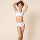 White Floral Print 2Pc Girl Swimsuit