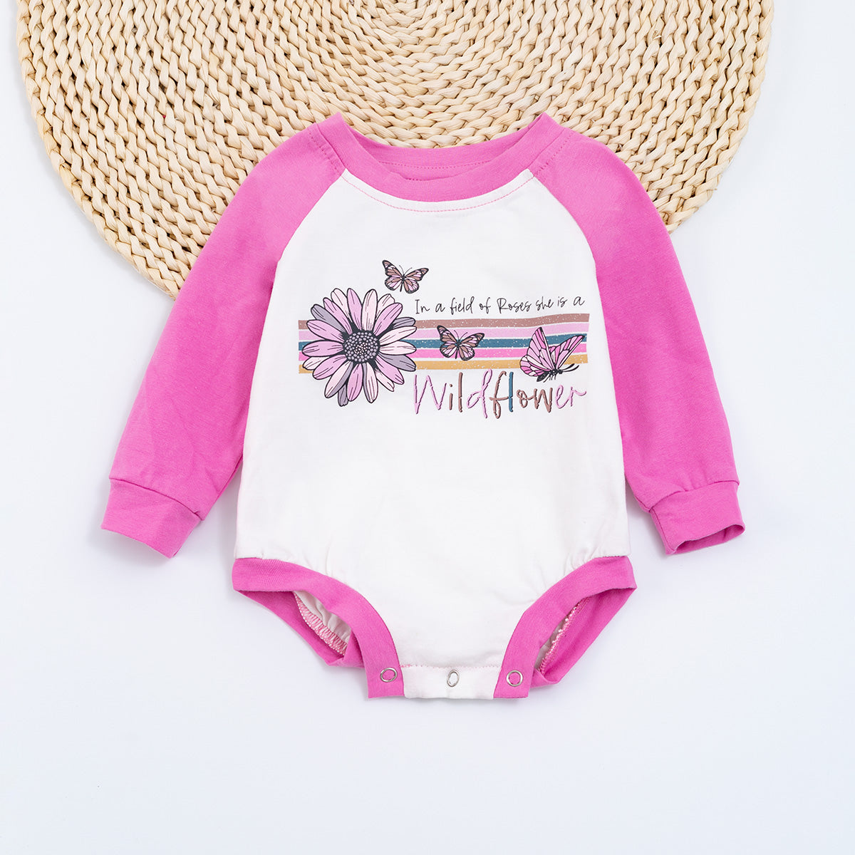 Pink Wild Flower Romper